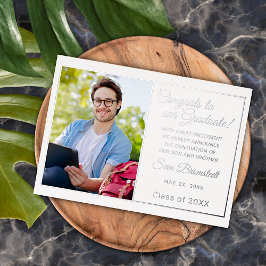 Invitación de graduación de Relieve metalizado dor