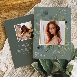 Invitación de graduación de Relieve metalizado Euc