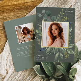 Invitación de graduación de Relieve metalizado Euc