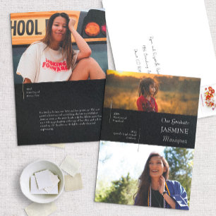 Invitación de graduación de Relieve metalizado mod