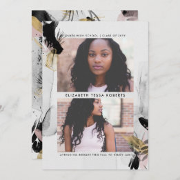 Invitación de graduación de resumen de transitorie