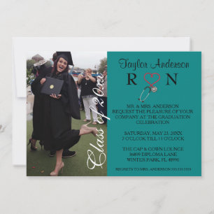 Invitación de graduación de RN Medical de moda
