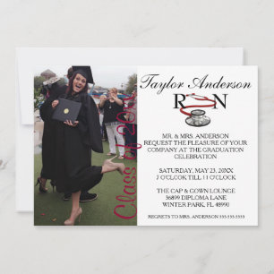 Invitación de graduación de RN Medical de moda