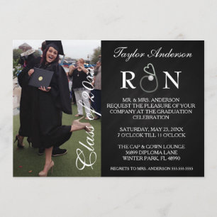 Invitación de graduación de RN Medical de moda