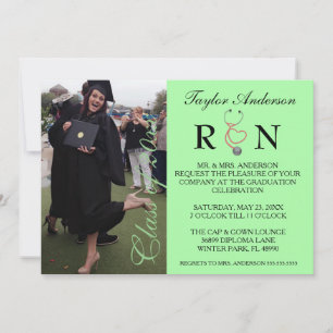 Invitación de graduación de RN Medical de moda