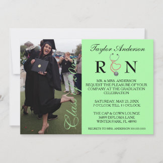 Invitación de graduación de RN Medical de moda