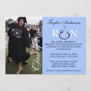 Invitación de graduación de RN Medical de moda