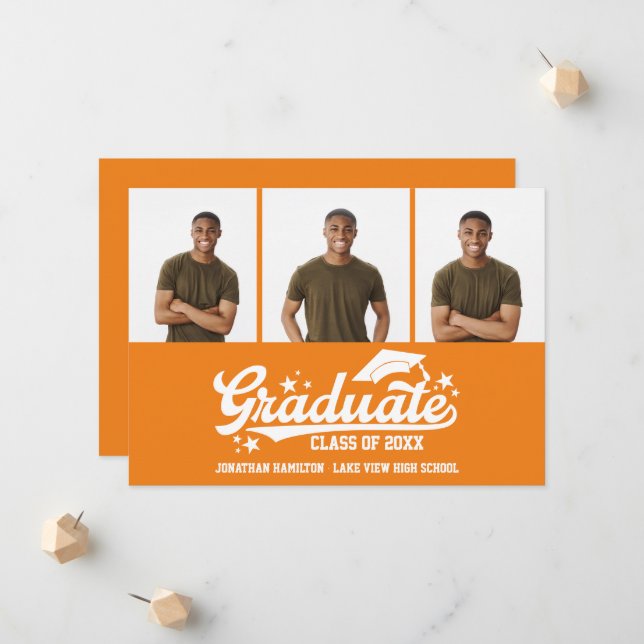 Invitación de Graduación de Secundaria 3 Foto (Anverso/Reverso In Situ)