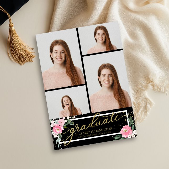 Invitación de Graduación de Secundaria 4 Foto Flor (Subido por el creador)