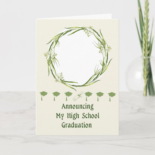Invitación de graduación de secundaria, añadir fot (Anverso)