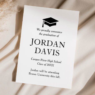 Invitación de graduación de secundaria clásica