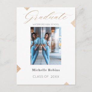 Invitación de graduación de secundaria en guión mo