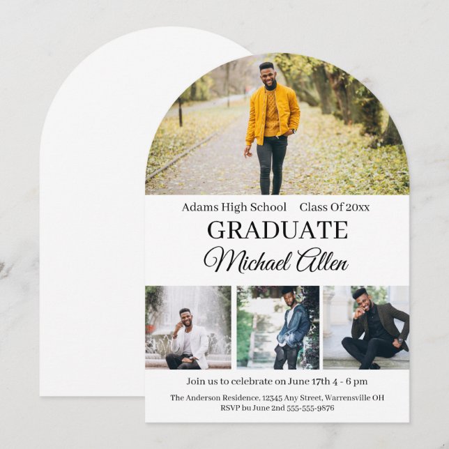 Invitación de Graduación de Soft Arch (Anverso / Reverso)
