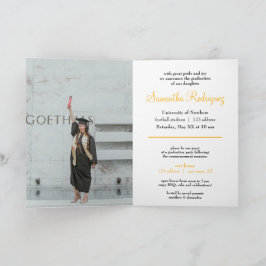 Invitación de graduación de tassel amarillo