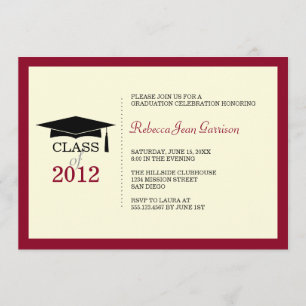 invitación de graduación de tassel de la tapa de l