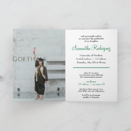 Invitación de Graduación de Tassel Verde