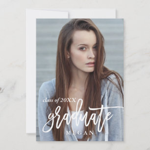 Invitación de graduación de tipo de pincel moderno