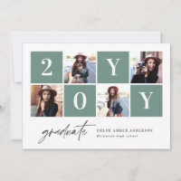 Invitación de graduación de tipografía fotográfica