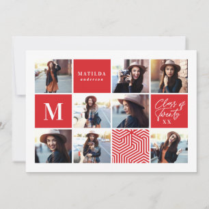 Invitación de graduación de tipografía fotográfica