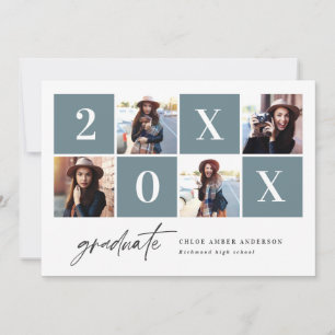 Invitación de graduación de tipografía fotográfica