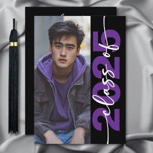 Invitación de graduación de tipografía negrita mod