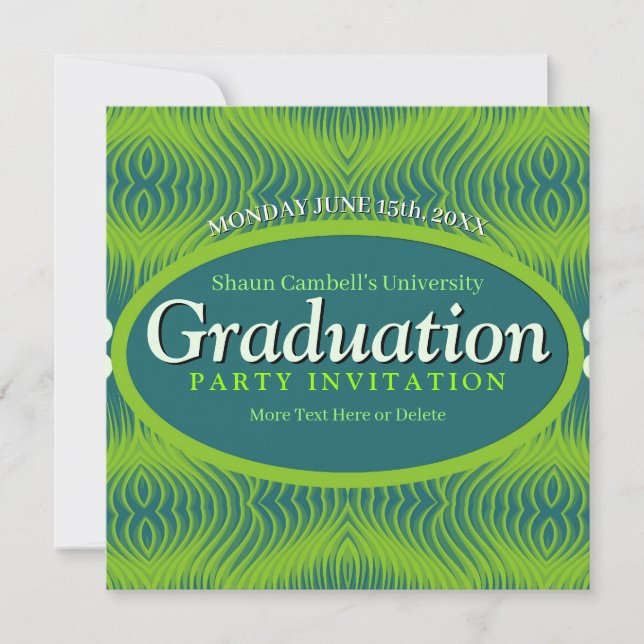 Invitación de graduación de vibración de éxito (Anverso)