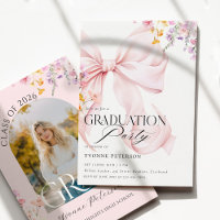 Invitación de graduación de Wildflower & Bow