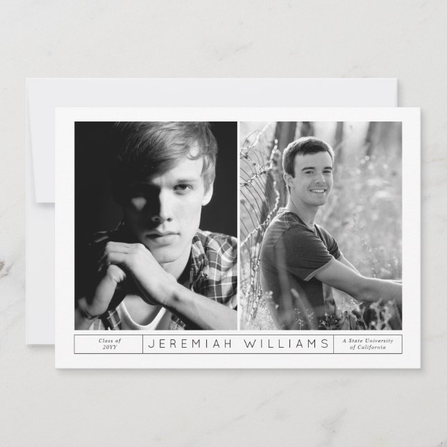 Invitación de graduación de Yin y Yang (Anverso)