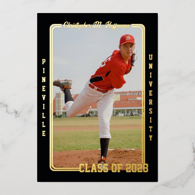 Invitación de graduación del atleta (Anverso)