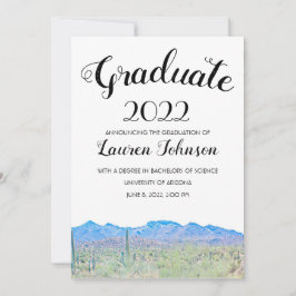 Invitación de graduación del desierto de Arizona