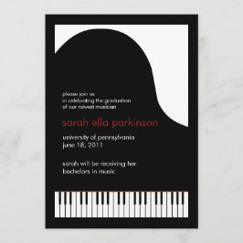 Invitación de graduación del Gran Piano de Música
