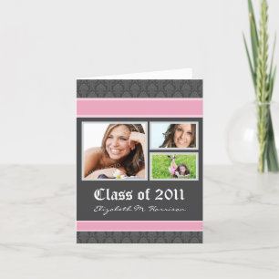 Invitación de graduación del Personalizado de Dama