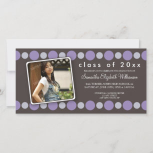 Invitación de graduación del Personalizado de Polk