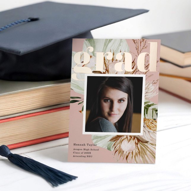 Invitación de graduación del Relieve metalizado de (Subido por el creador)