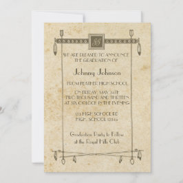 Invitación de Graduación del Tema de Banner Retro 