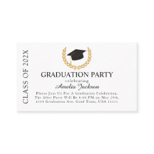 Invitación de graduación después de insertar tarje