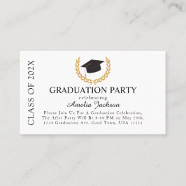 Invitación de graduación después de insertar tarje
