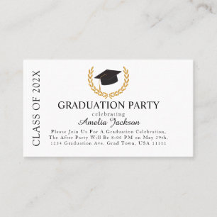 Invitación de graduación después de insertar tarje