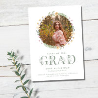 Invitación de Graduación Digital Boho Wildflower