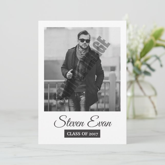 Invitación de graduación e invitación (Anverso de pie)