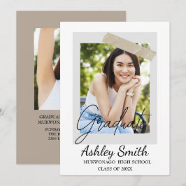 Invitación de Graduación Elegante Chic