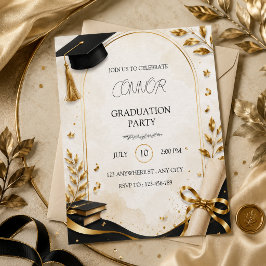 Invitación de Graduación Elegante Tarjeta de Fiest