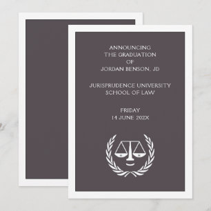 Invitación de Graduación en Facultad de Derecho