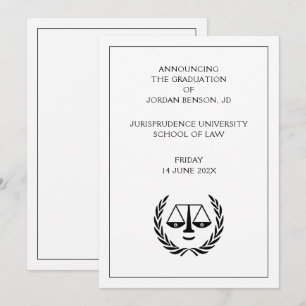 Invitación de Graduación en Facultad de Derecho