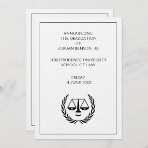 Invitación de Graduación en Facultad de Derecho