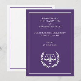 Invitación de Graduación en Facultad de Derecho