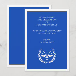 Invitación de Graduación en Facultad de Derecho