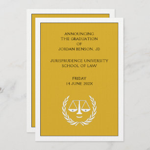 Invitación de Graduación en Facultad de Derecho