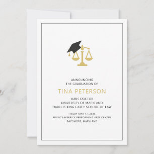 Invitación de Graduación en Facultad de Derecho