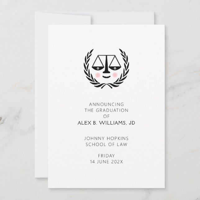 Invitación de Graduación en Facultad de Derecho (Anverso)